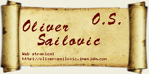 Oliver Sailović vizit kartica